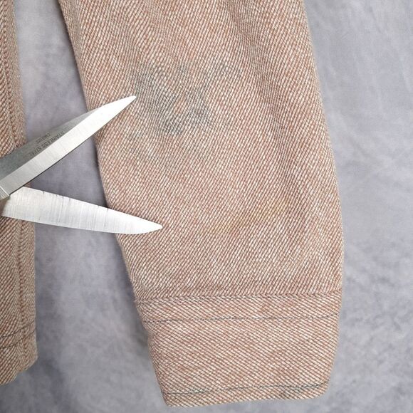 All-Son Shirt Jacket Mens Large Brown Heavy Denim Button Up Overshirt Workwear - Picture 5 of 16